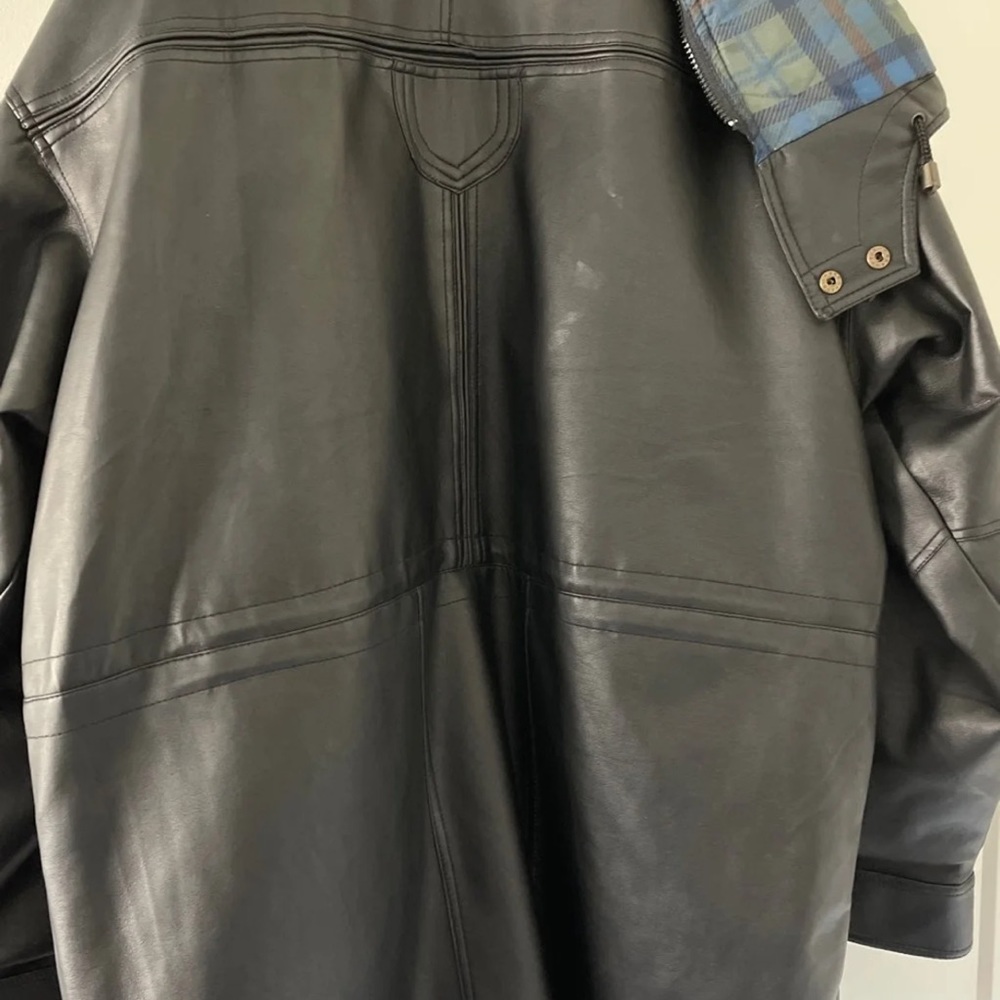 Mens Italian leather coat